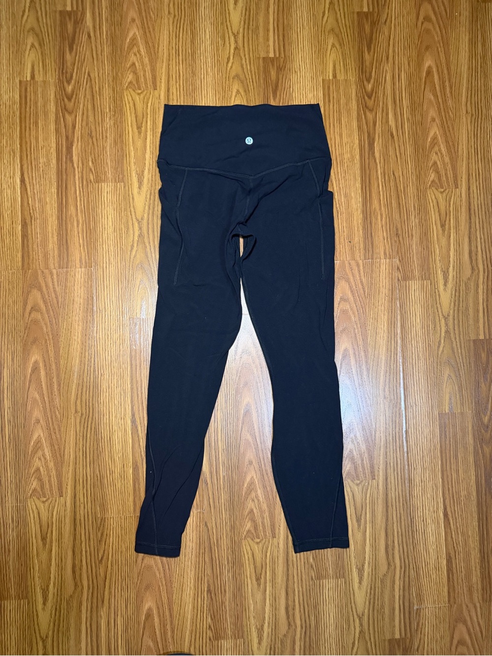 Lululemon Align High-Rise 7/8 Black Yoga Running Gym Leggings Pockets 6. - Picture 3 of 5